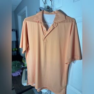 Turtleson Tour Performance Men's Golf Polo | Orange Check | Size M | EUC